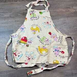 Kids Pig Chef Apron Cute Whimsical Kitchen Cooking Baking Fun Cartoon Characters